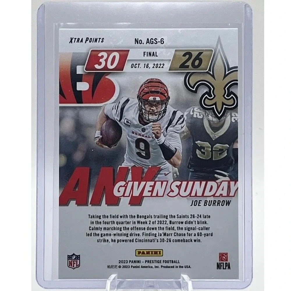 Joe Burrow 2023 Panini Prestige AGS-6 NFL Cincinnati Bengals